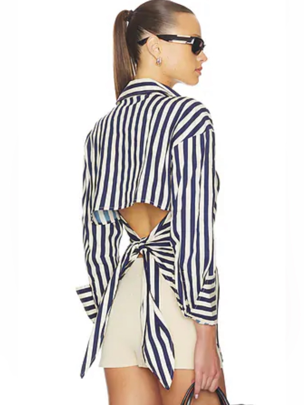 SIMON MILLER LOCH POPLIN NAVY CREAM STRIPED TOP - BNWT!